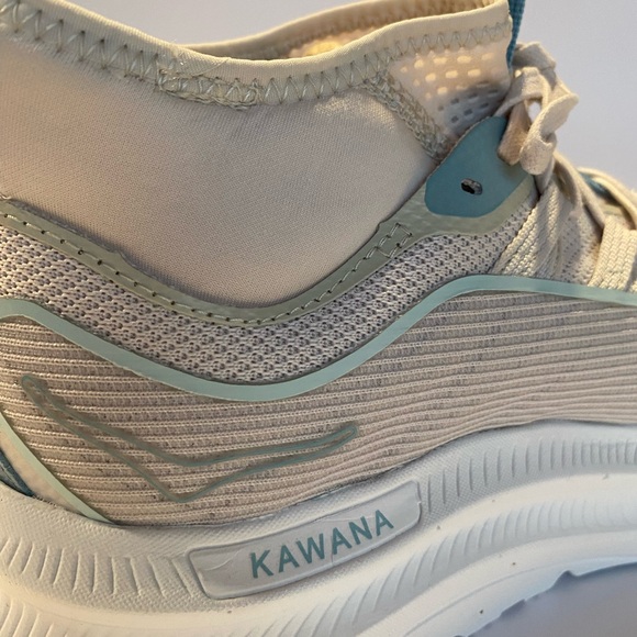 Hoka Beige and Light Blue Running Shoes - Picture 9 of 13